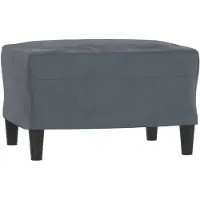 vidaXL Repose-pied Gris foncé 60x50x41 cm Velours