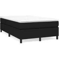 vidaXL Cadre de lit noir 120x200 cm Tissu