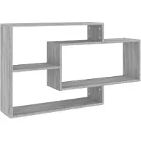 vidaXL Étagère murale Sonoma gris 104x20x58,5 cm Bois d'ingénierie