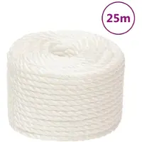 vidaXL Corde de travail Blanc 10 mm 25 m polypropylène