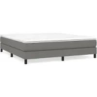 vidaXL Cadre de lit sans matelas gris foncé 180x200 cm Tissu