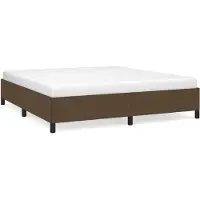 vidaXL Cadre de lit sans matelas brun foncé 180x200 cm Tissu