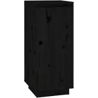 vidaXL Armoire à chaussures Noir 35x35x80 cm Bois de pin massif