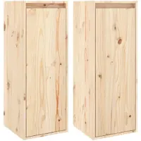 vidaXL Armoires murales 2 pcs 30x30x80 cm Bois de pin massif