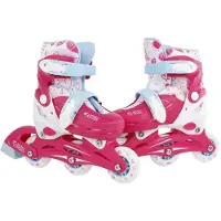 Street Rider Inlineskates rosa / weiß, verstellbar von Größe 27-30