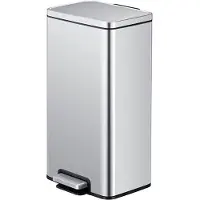 EKO - Madison Poubelle à pédale 30 litres - Acier inoxydable Plastique - Acier inoxydable mat