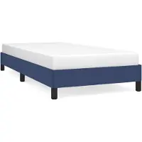 vidaXL Cadre de lit sans matelas bleu 100x200 cm Tissu