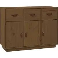 vidaXL Sideboard brun miel 100x40x75 cm pin massif