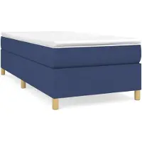 vidaXL Cadre de lit bleu 80x200 cm Tissu
