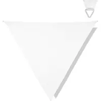 Vonroc Premium Toile d'ombrage - Triangle - ∆ 360 cm - Hydrofuge - Blanc - Sac de rangement et cordon de fixation inclus
