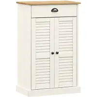 vidaXL Armoire à chaussures VIGO blanc 60x35x96 cm bois massif de pin