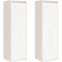 vidaXL Armoires murales 2 pcs Blanc 30x30x100 cm Bois de pin massif