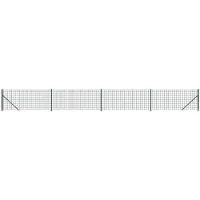 vidaXL Clôture grillagée avec bride de sol vert 1,1x10 m