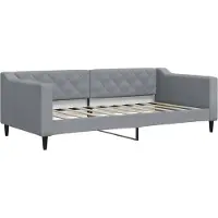 vidaXL Lit de jour gris clair 90x190 cm Tissu