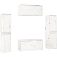 vidaXL Armoires TV 6 pcs. Blanc Pin massif