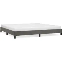 vidaXL Cadre de lit sans matelas gris foncé 200x200 cm velours