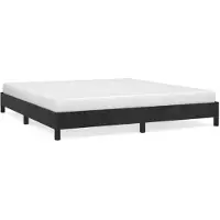 vidaXL Cadre de lit sans matelas noir 180x200 cm velours