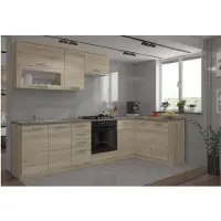 Sonstiges LASSEN Cuisine d'angle complète 240x165 cm avec plan de travail -Reproduction Chêne Sonoma