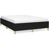 vidaXL Cadre de lit sans matelas noir 140x200 cm Tissu