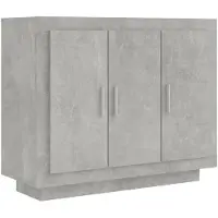 vidaXL Sideboard gris béton 92x35x75 cm Bois composite