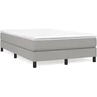 vidaXL Lit boxspring avec matelas gris clair 120x200 cm Tissu