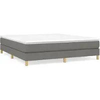 vidaXL Cadre de lit à ressorts gris foncé 180x200 cm tissu