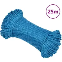 vidaXL Corde de travail Bleu 8 mm 25 m Polypropylène