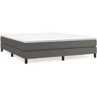 vidaXL Cadre de lit Gris 160x200 cm Similicuir