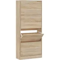 vidaXL Armoire à chaussures Chêne sonoma 63x24x147cm Bois d'ingénierie