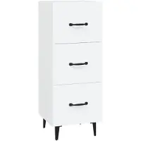 vidaXL Sideboard Blanc 34,5x34x90 cm Bois composite