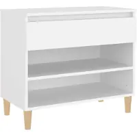 vidaXL Armoire à chaussures Blanc 70x36x60 cm Bois d'ingénierie