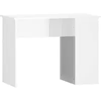 vidaXL Bureau Blanc brillant 100x55x75 cm Bois d'ingénierie