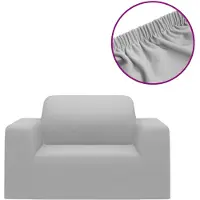 vidaXL Housse extensible de canapé Gris Jersey de polyester