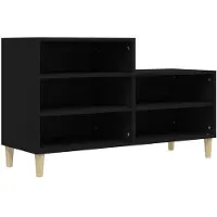 vidaXL Armoire à chaussures Noir 102x36x60 cm Bois d'ingénierie