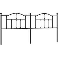 vidaXL Tête de lit en métal noir 193 cm