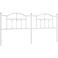 vidaXL Tête de lit de rechange en métal blanc 200 cm