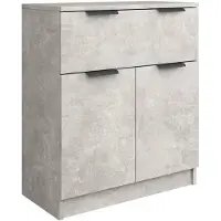 vidaXL Sideboard gris béton 60x30x70 cm Bois composite