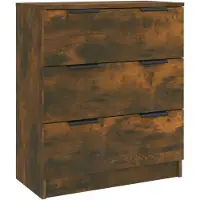 vidaXL Sideboard chêne fumé 60x30x70 cm bois composite