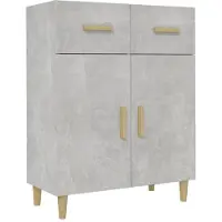 vidaXL Sideboard gris béton 69,5x34x89 cm Bois composite