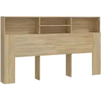 vidaXL Tête de lit avec étagères Chêne Sonoma 180x19x103,5 cm