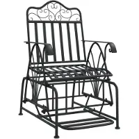 vidaXL Chaise à bascule 61 cm noir acier