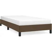 vidaXL Cadre de lit sans matelas brun foncé 90x190 cm Tissu