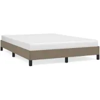 vidaXL Cadre de lit sans matelas Taupe 140x200 cm Tissu