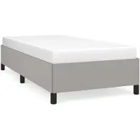 vidaXL Cadre de lit sans matelas gris clair 80x200 cm Tissu