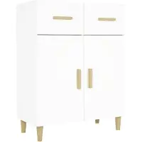 vidaXL Sideboard blanc 69,5x34x89 cm bois composite
