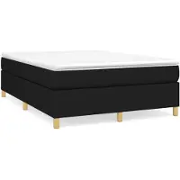 vidaXL Cadre de lit sans matelas Noir 140x200 cm Tissu