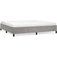 vidaXL Cadre de lit sans matelas gris clair 200x200 cm velours