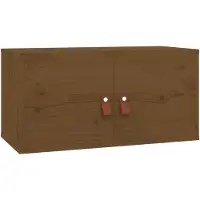 vidaXL Armoire murale Marron miel 60x30x30 cm Bois de pin massif
