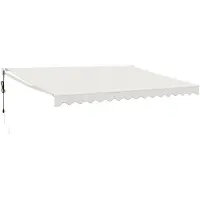 vidaXL Store électrique à manivelle Crème 4x3 m