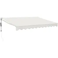 vidaXL Store électrique à manivelle Crème 3x2,5 m